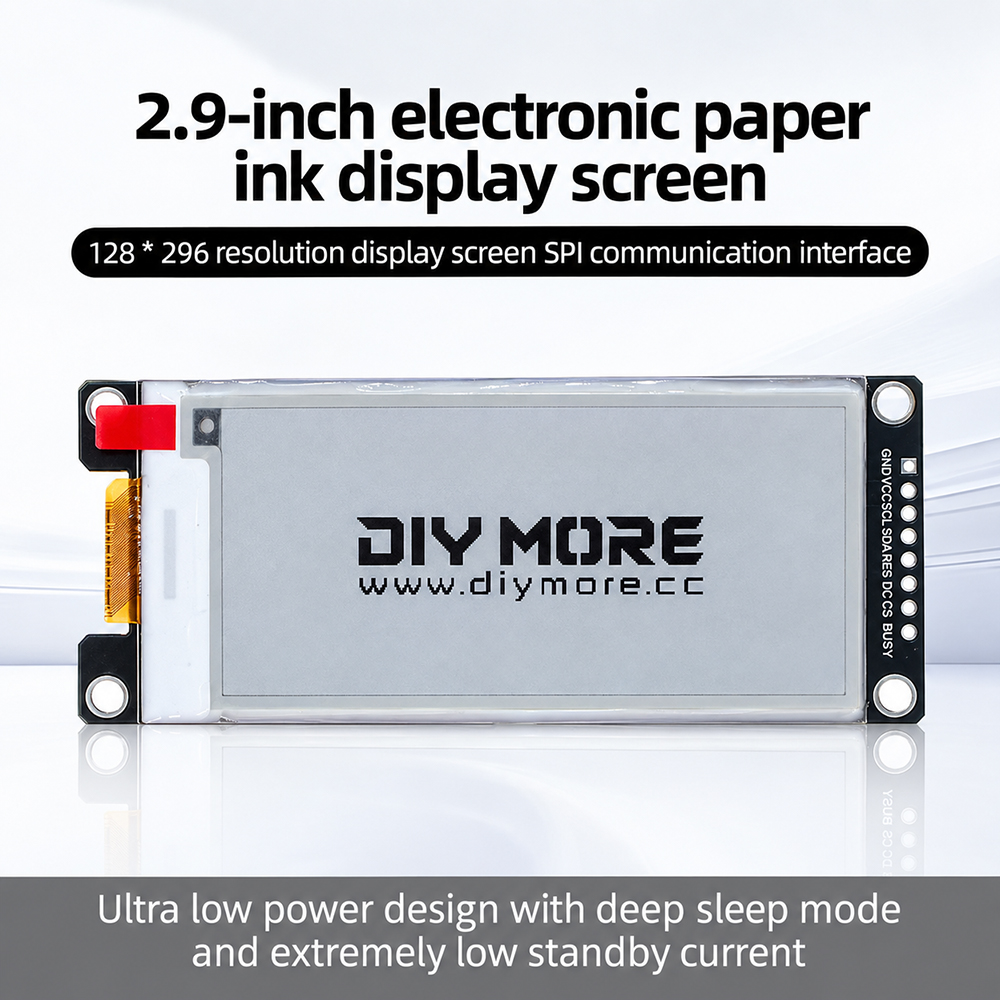 Display Epaper 2.9 - 2,9'' Siyah Beyaz Kırmızı Sarı Ekran,