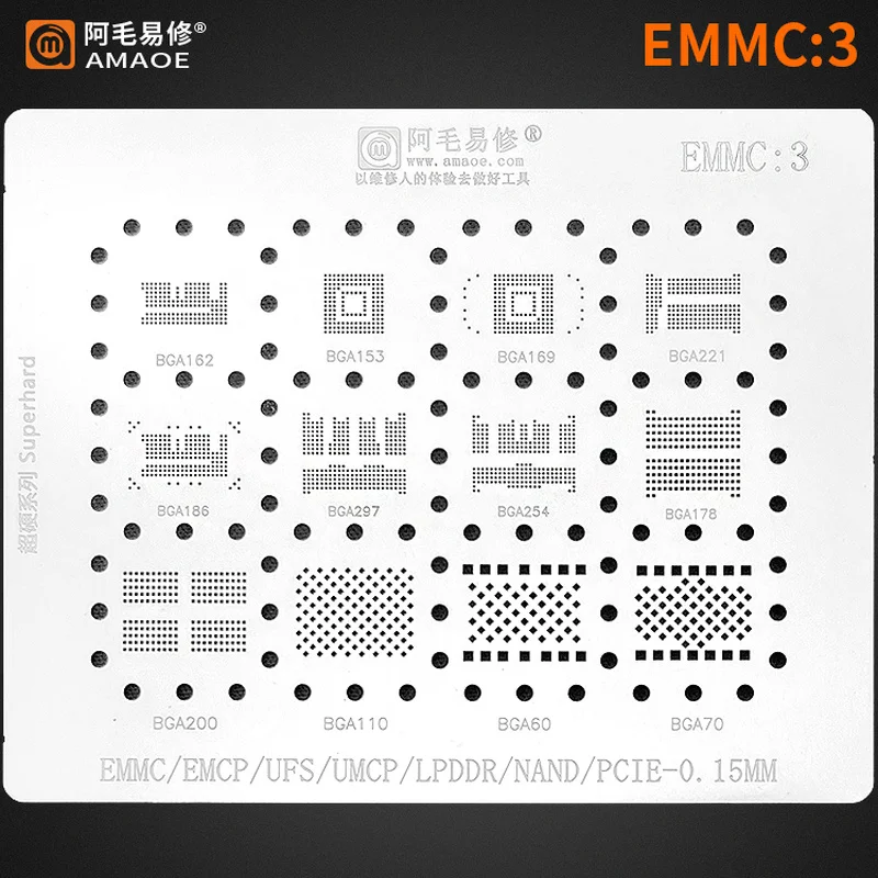 0.15mm Amaoe Reballing Stencil - Tasmota Flash Tool incelemesi ve fiyatı
